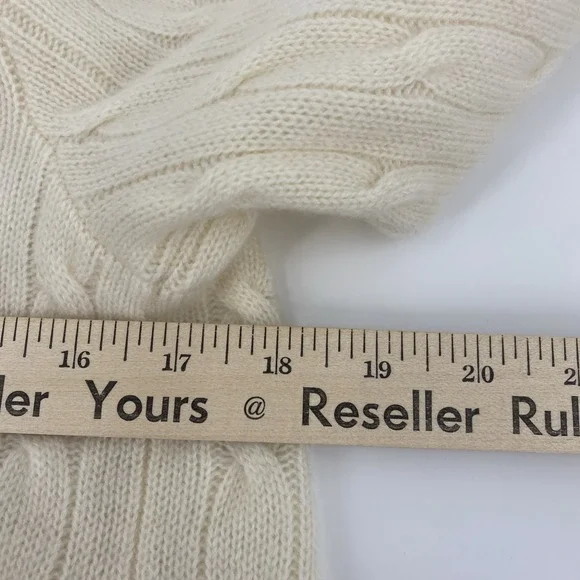 NEW Polo Ralph Lauren Sweater Womens Small Cream Cardigan Cashmere Open Front